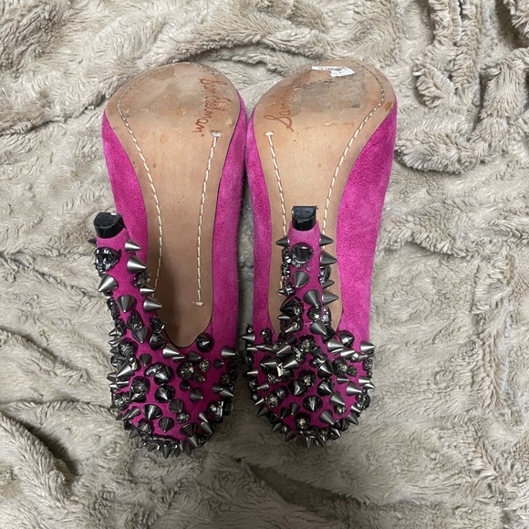 Sam Edelman Lorissa Hot Pink Studded Heels - Picture 9 of 9